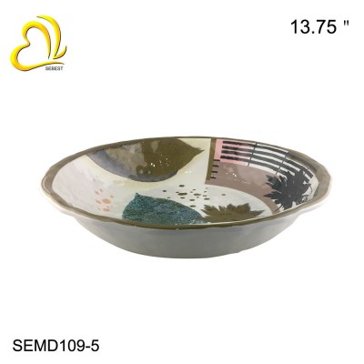 SEBEST Factory Tableware Bowl With High Quality  Maple Leaf  Design Melamine Dinner Set Tableware