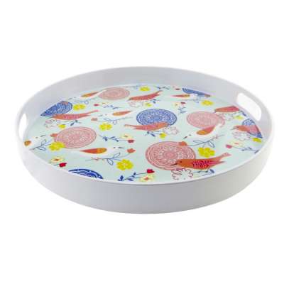 round shape food trays melamine factory product tray white melamine