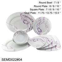 SEBEST New design dinnerware ramen melamine bowl plate set plastic tableware LFGB certification