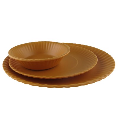 kids dinner set bamboo fiber include bowl and plates