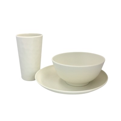 bamboo fiber kids dinner with bamboo fiber fabric cup