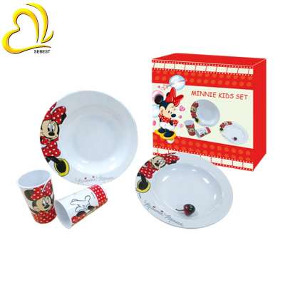 4pc Melamine Kid Dinner set;