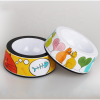 Wholesales Custom Printed Melamine Plastic Pet Dog Bowl