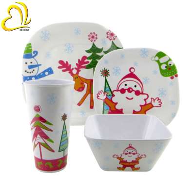 Best Selling Christmas Items 30% Melamine Square Dinnerware Sets