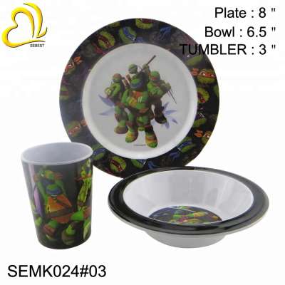 Kids Preferred 3 Piece Sonic Lost World Melamine Mealtime Set