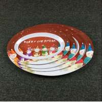 Melamine cheap christmas plates sets