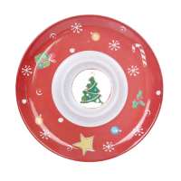 12" inch durable Luxury melamine food tray christmas tray For festival series