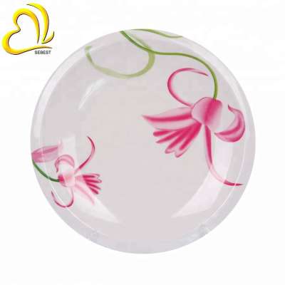 SEBEST 10.5" wholesale dinnerware sets  handpainted melamine round shape kitchen melamine plates