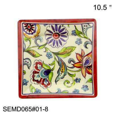 SEBEST factory  melamine plate customer design and high quality tableware flower new design dishes