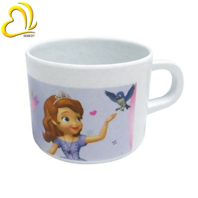 Hot Sell Kids 100% Melamine Plastic Mug With Handles