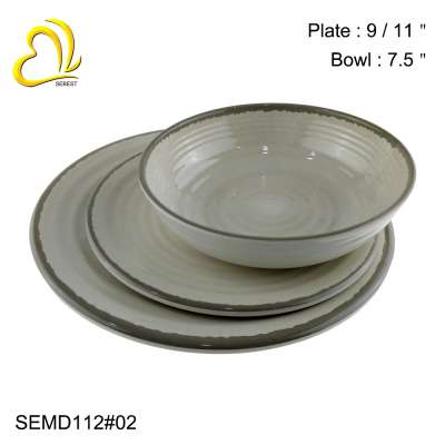 SEBEST Factory Cheap OEM melamine housewares dinner set wholesale tableware dinner set for restaura